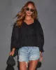 Astrid Bubble Long Sleeve Cinch Waist Top sold by Vici