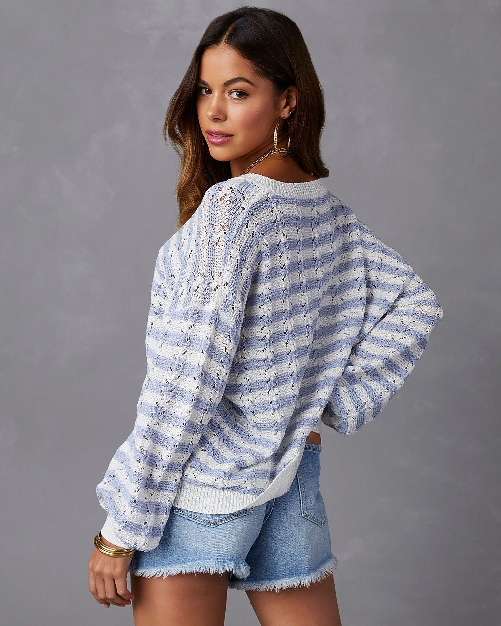 Hialeah Striped Pullover Sweater sold by Vici product image thumbnail 2