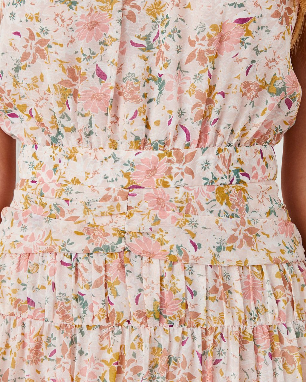 Amerie Tiered Chiffon Floral Maxi Dress sold by Vici product image thumbnail 2