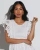 Lumina Eyelet Embroidered Mini Dress sold by Vici