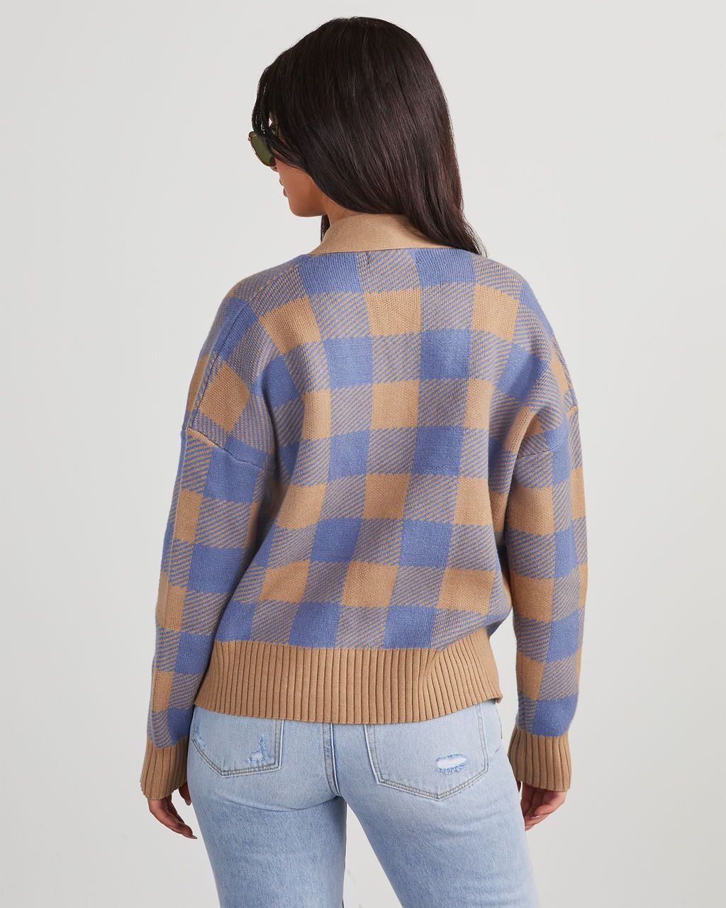 Like Totally Plaid Knit Cardigan sold by Vici product image thumbnail 4