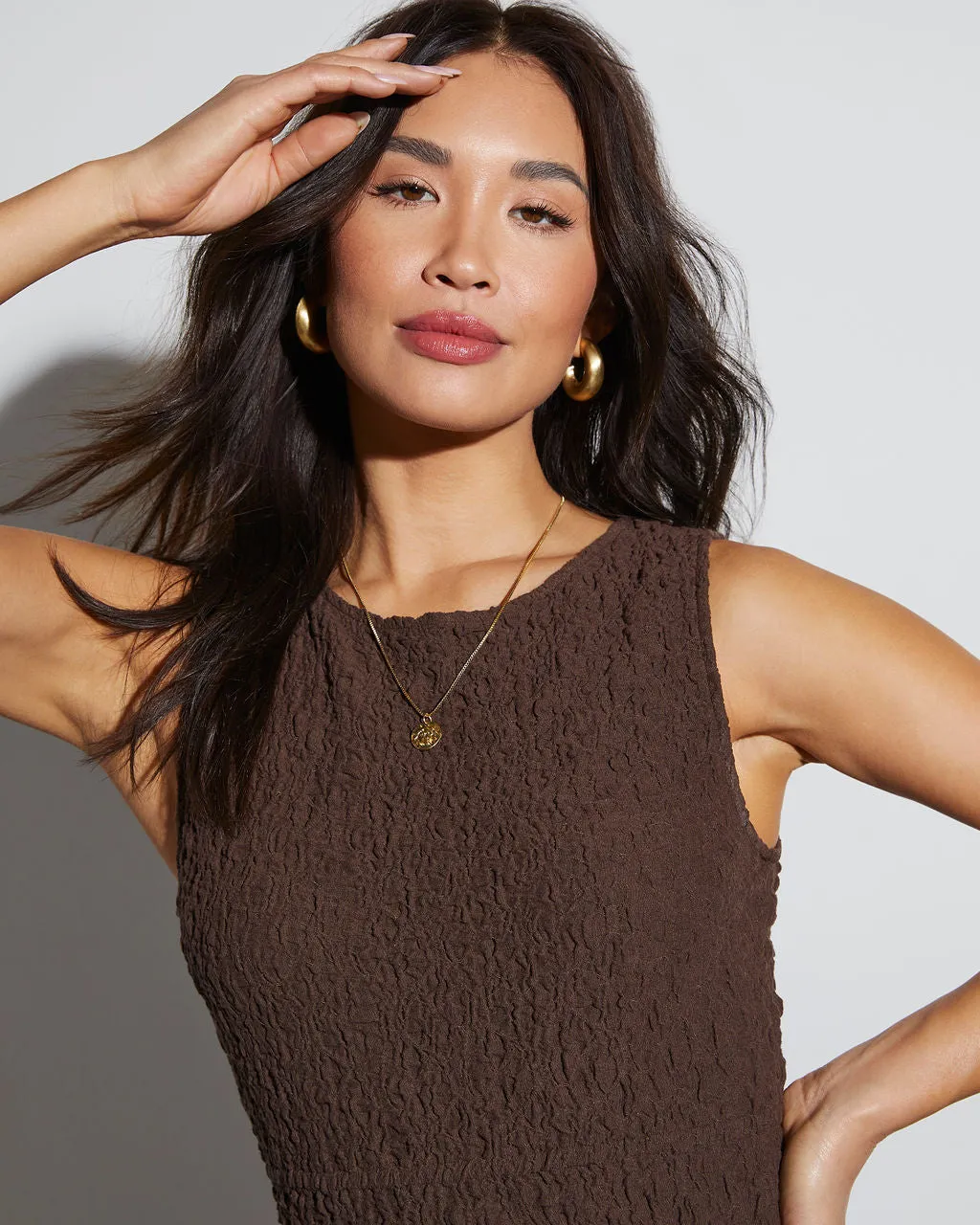 Dani Textured Back Cutout Mini Dress sold by Vici product image thumbnail 5