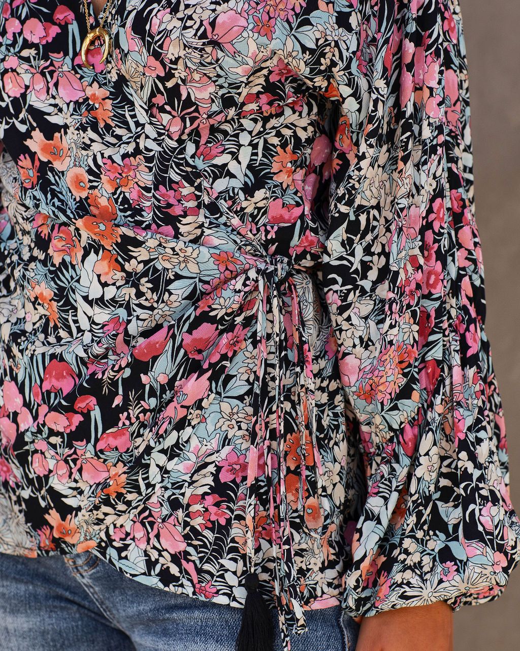 Blossom Babe Floral Wrap Top sold by Vici product image thumbnail 4