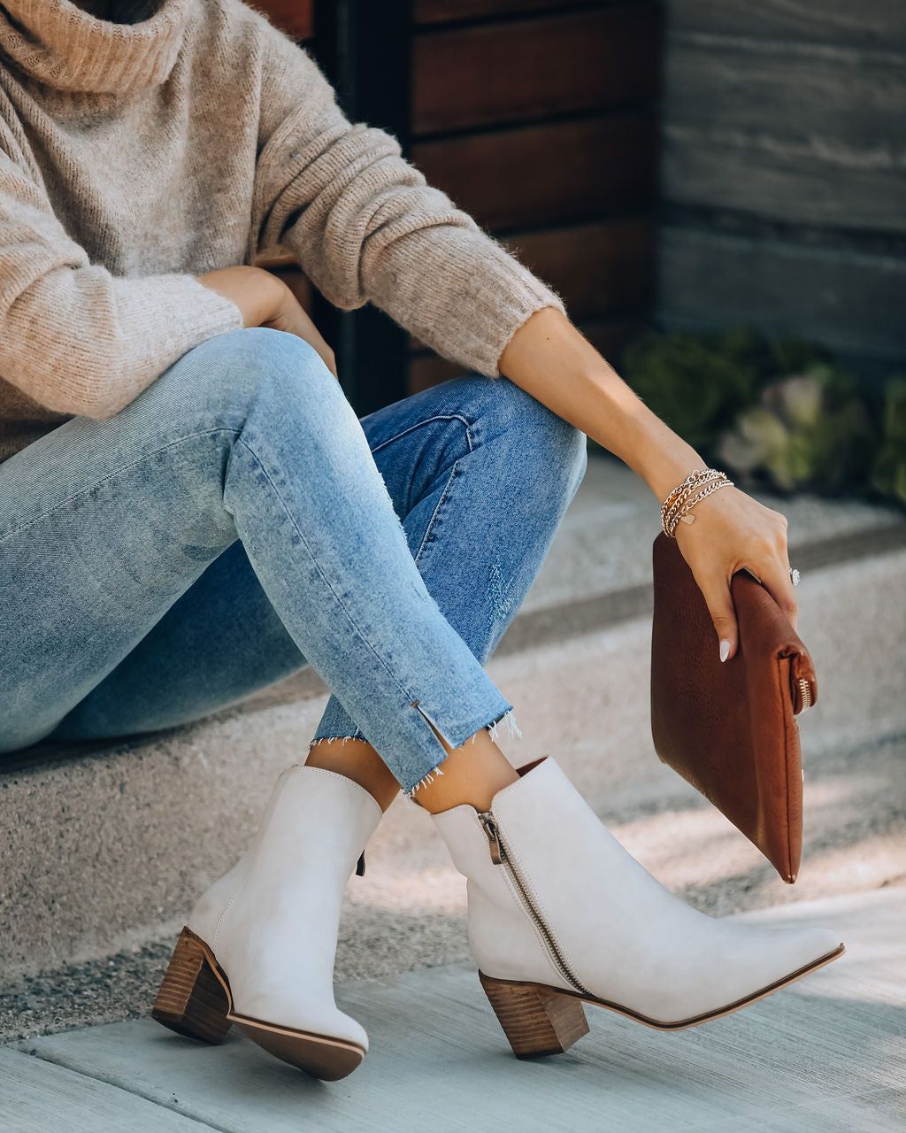 District Heeled Zip Bootie - Sand - FINAL SALE sold by Vici product image thumbnail 6