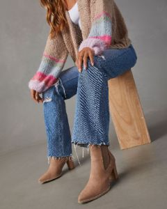 Autumn Chic Ankle Boots - Beige sold by Vici