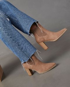 Autumn Chic Ankle Boots - Beige sold by Vici