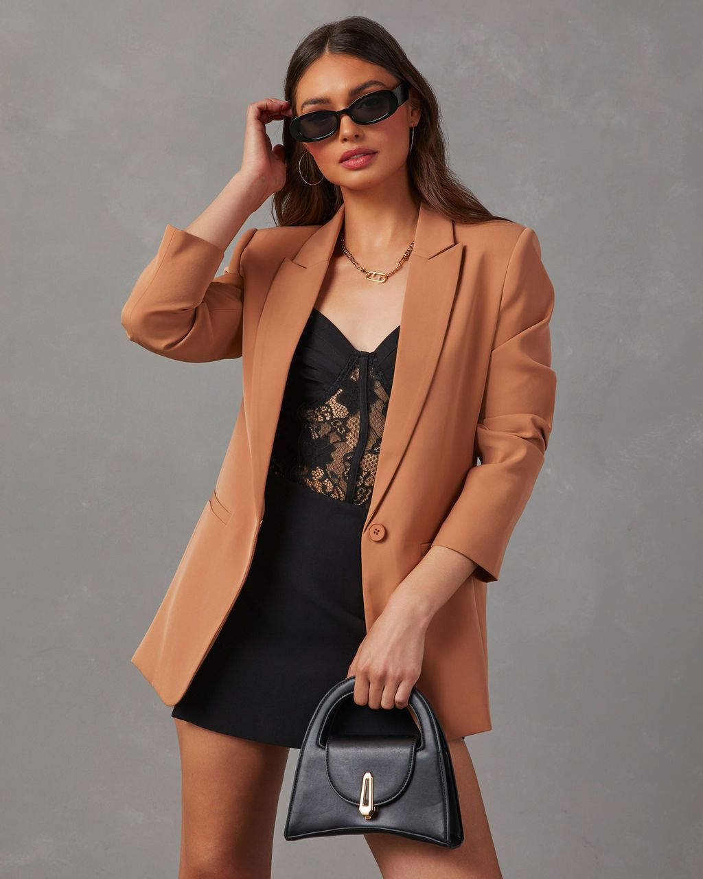 Standards Pocketed Blazer - Tan sold by Vici product image thumbnail 7
