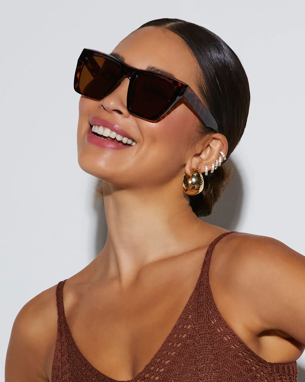 Tyler Large Cat Eye Sunglasses sold by Vici product image thumbnail 4