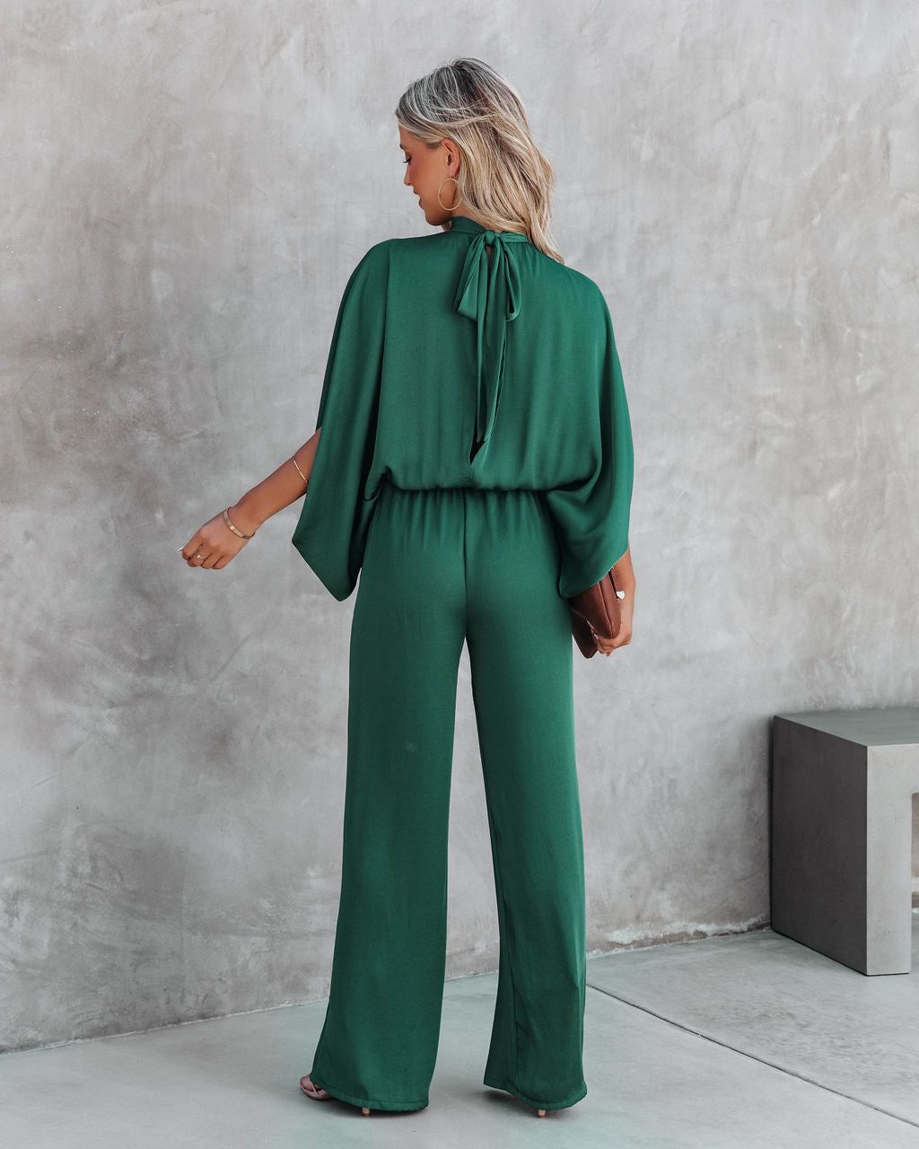 Fiorella Satin Wide Leg Jumpsuit sold by Vici product image thumbnail 2