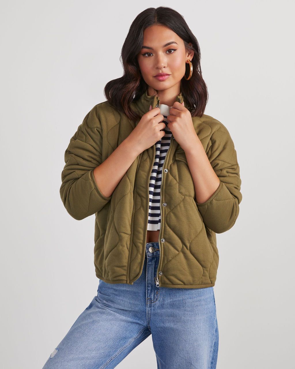 Aaronson Quilted Knit Jacket sold by Vici