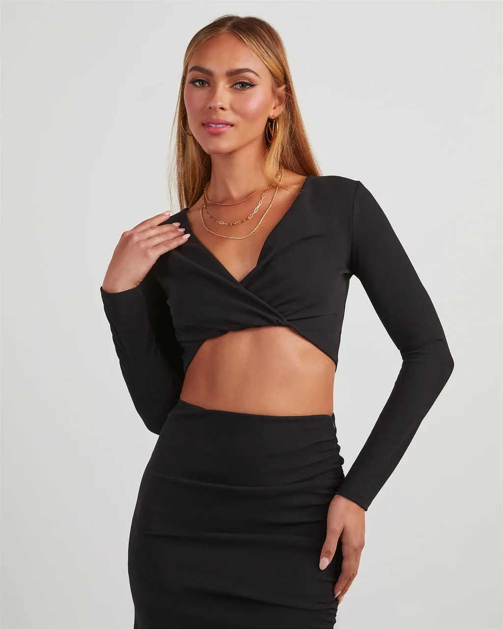 Novelle Twist Front Crop Top sold by Vici