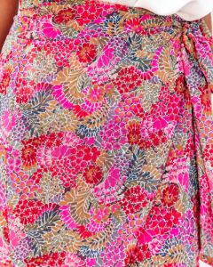 Villa For The Summer Floral Wrap Midi Skirt - FINAL SALE sold by Vici