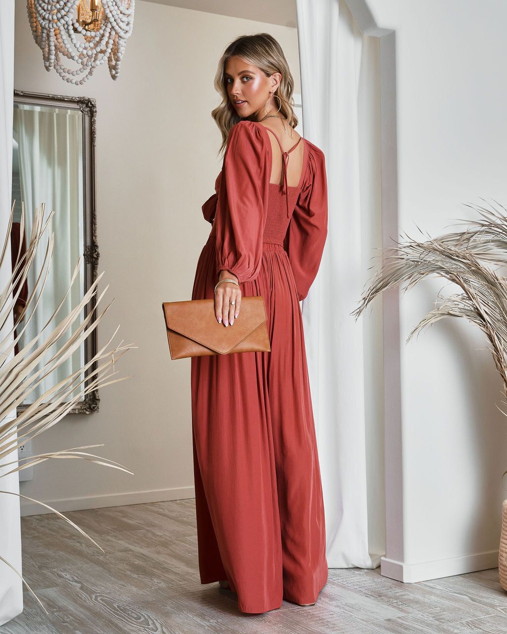 Meriah Front Tie Crop Top - Clay - FINAL SALE sold by Vici product image thumbnail 4