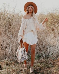 Viana Ruffle Tiered Crochet Mini Skirt - FINAL SALE sold by Vici