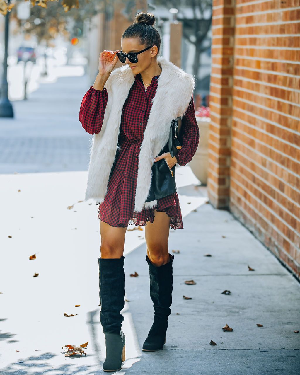 Mammoth Pocketed Faux Fur Lined Vest - Black - FINAL SALE sold by Vici product image thumbnail 6