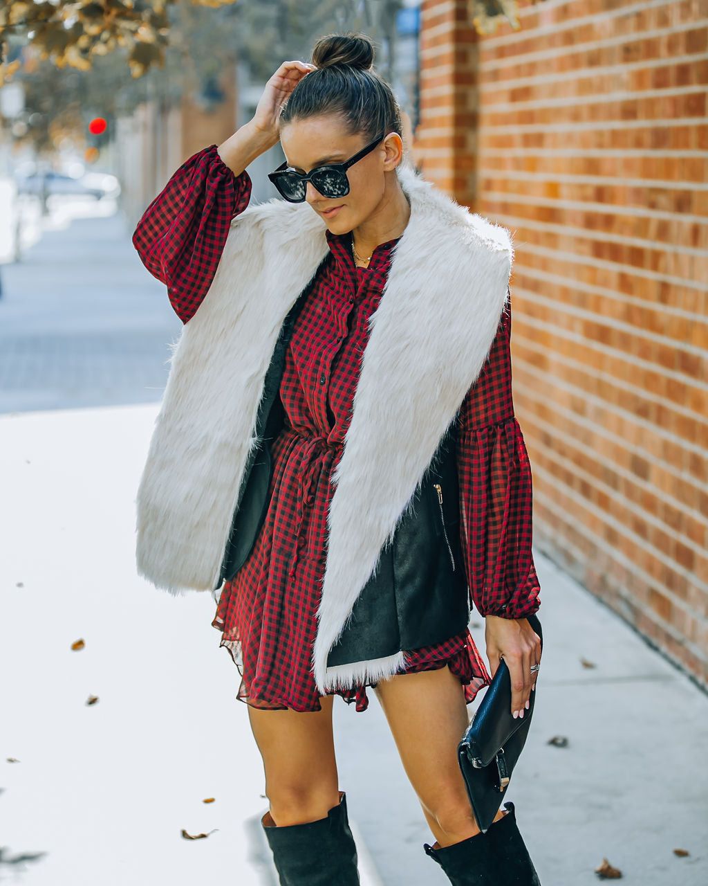 Mammoth Pocketed Faux Fur Lined Vest - Black - FINAL SALE sold by Vici product image thumbnail 5