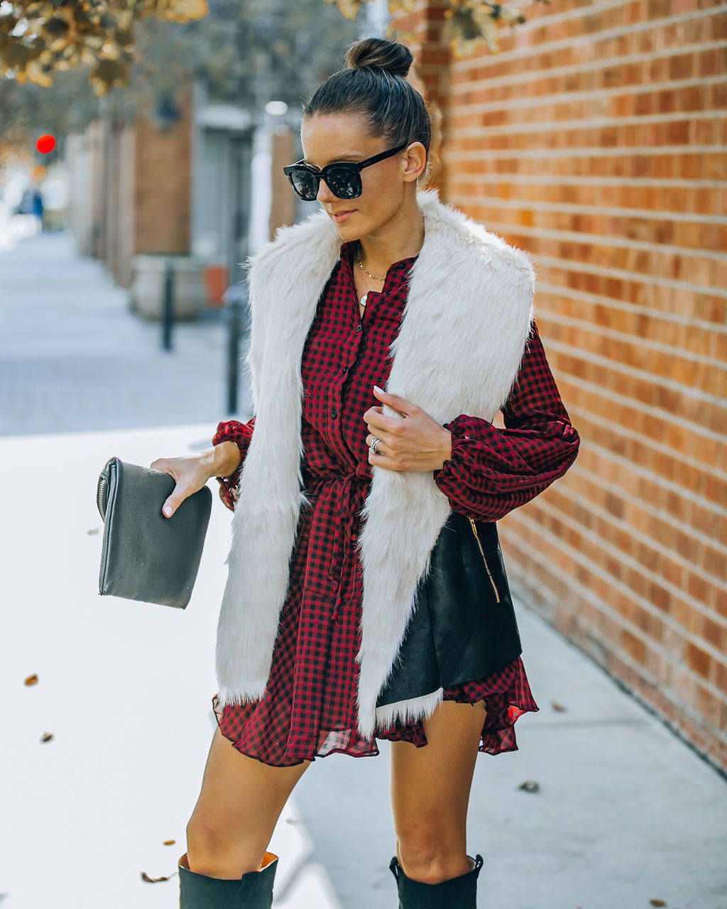 Mammoth Pocketed Faux Fur Lined Vest - Black - FINAL SALE sold by Vici product image thumbnail 3