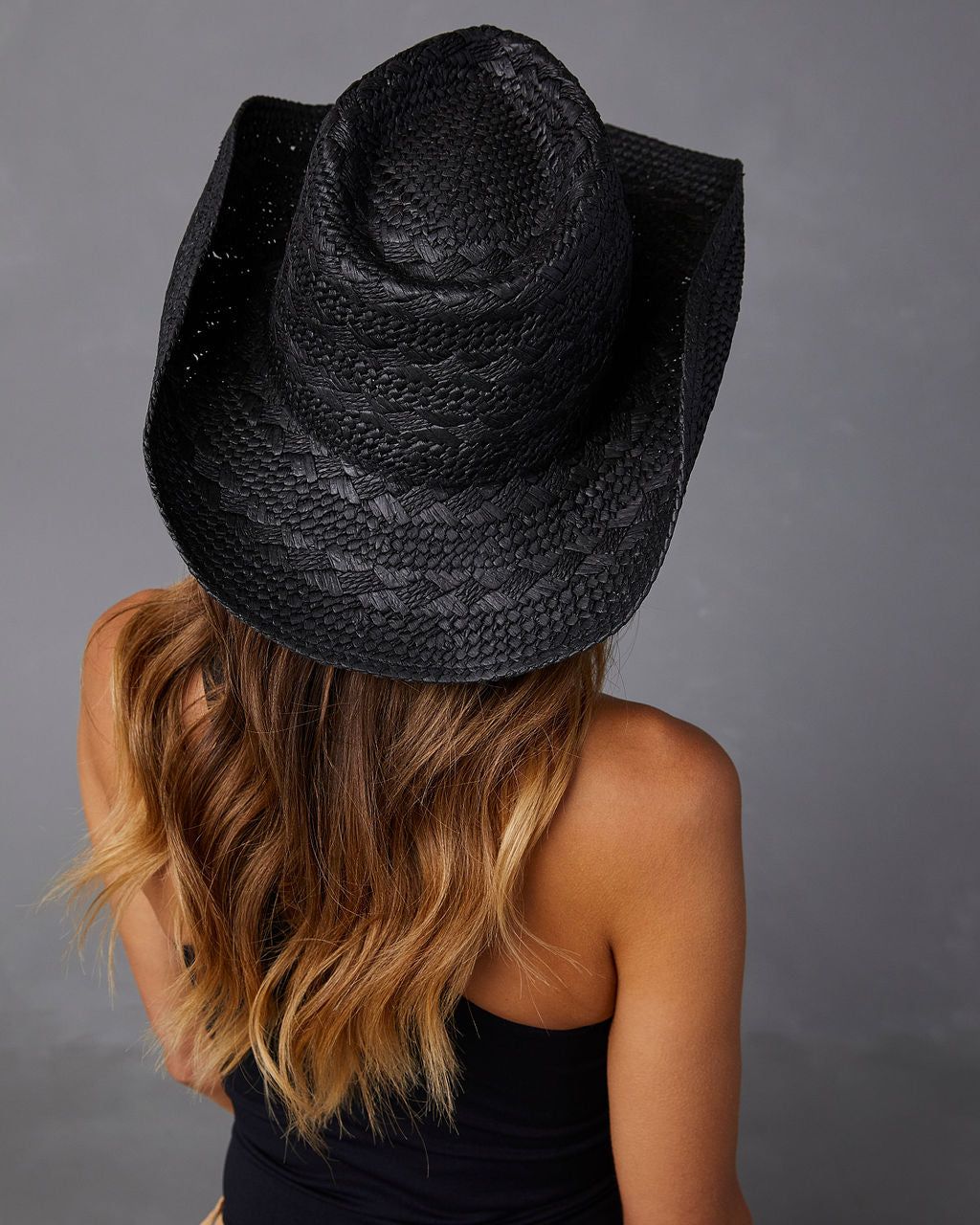 Pensacola Straw Western Hat - Black sold by Vici product image thumbnail 6