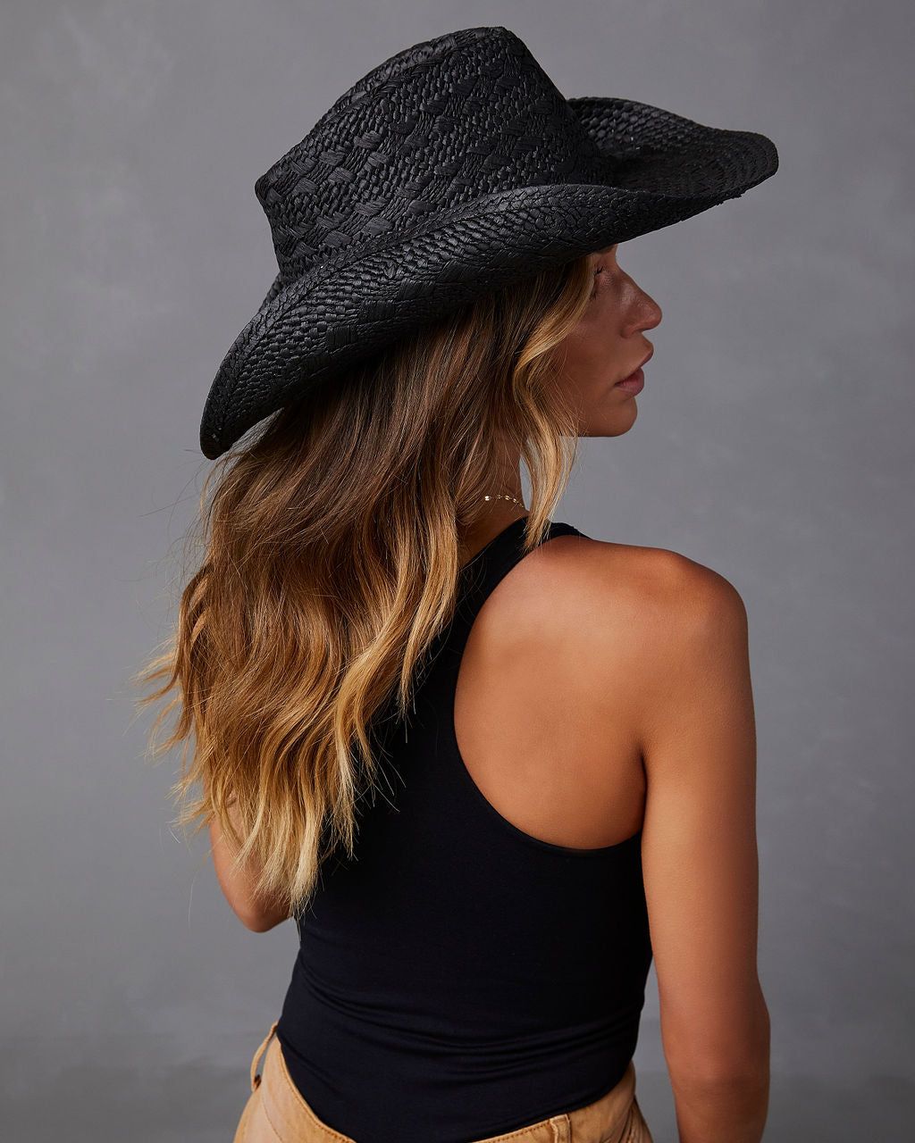 Pensacola Straw Western Hat - Black sold by Vici product image thumbnail 7