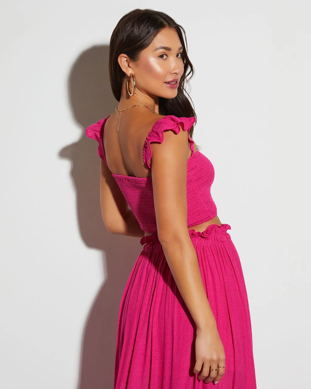 Posie Smocked Crop Top sold by Vici product image thumbnail 4