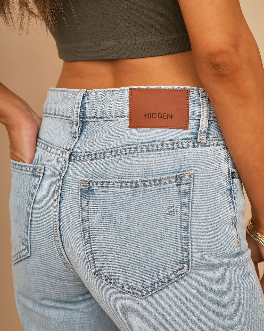 Icon High Rise Slit Straight Denim sold by Vici product image thumbnail 5