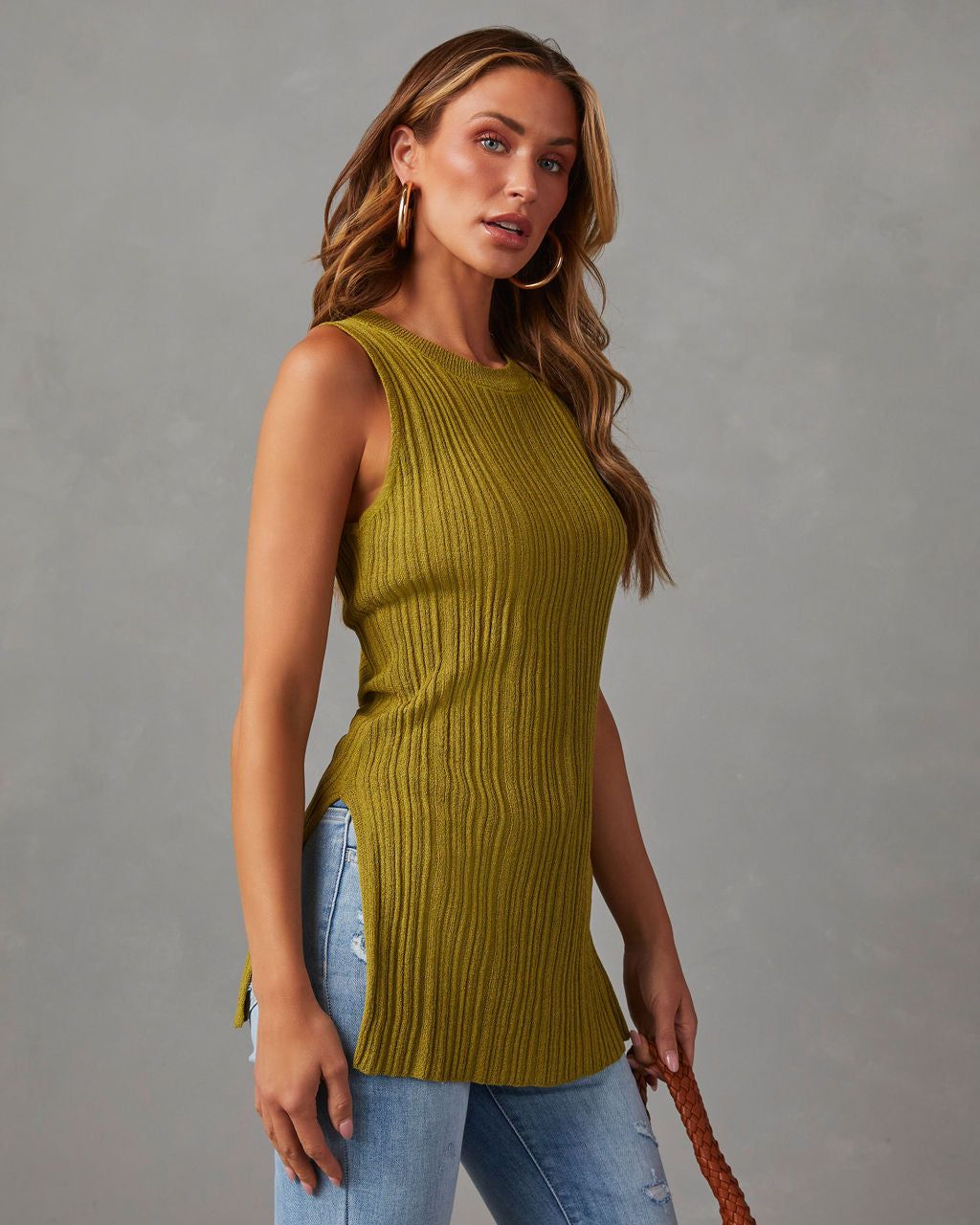 Gilda Sleeveless Top - Light Olive - SALE sold by Vici product image thumbnail 5