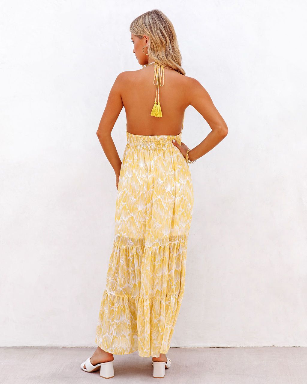 Trip For Two Smocked Halter Maxi Dress - FINAL SALE sold by Vici product image thumbnail 2