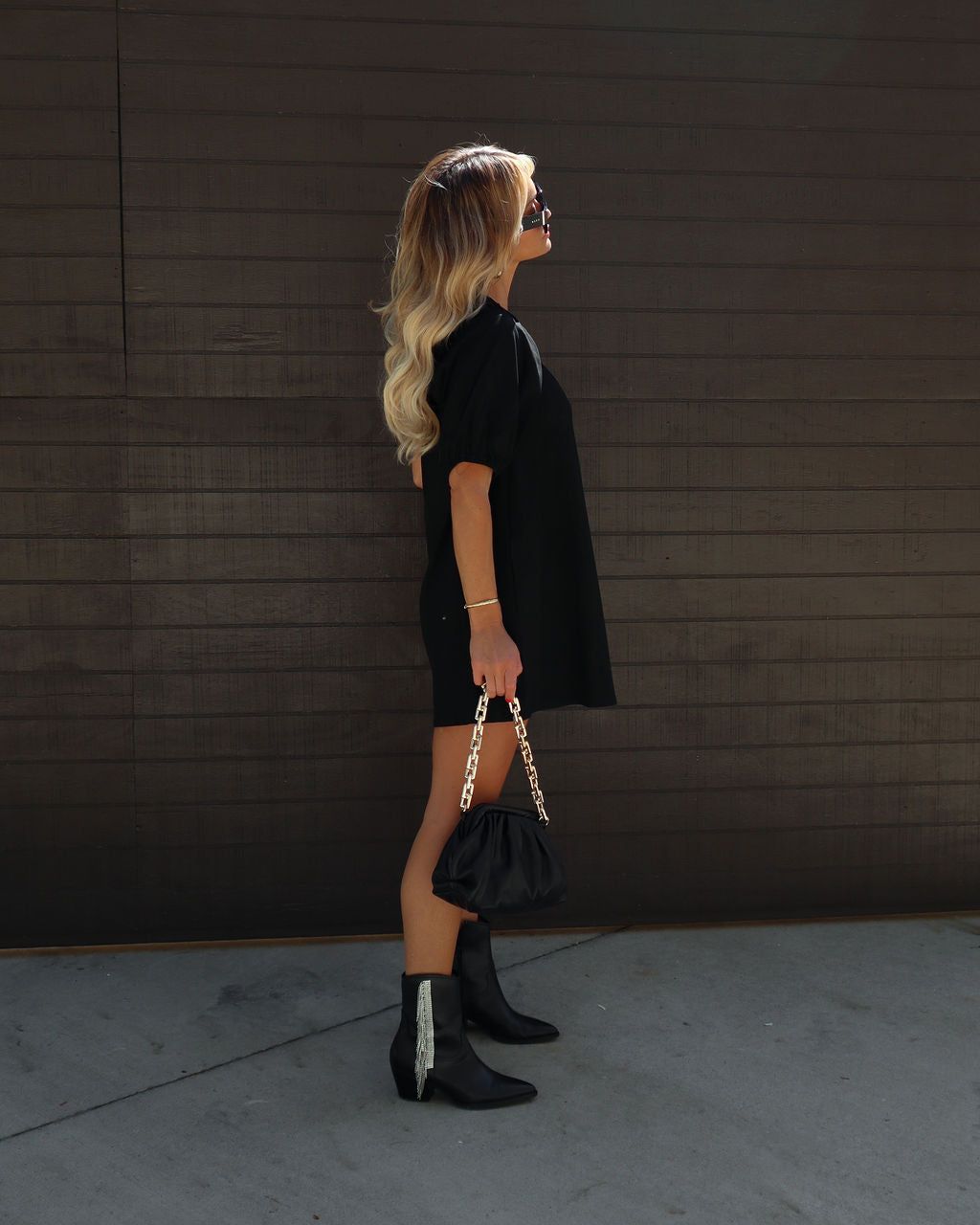 Louis Cotton Pocketed One Shoulder Mini Dress sold by Vici product image thumbnail 3