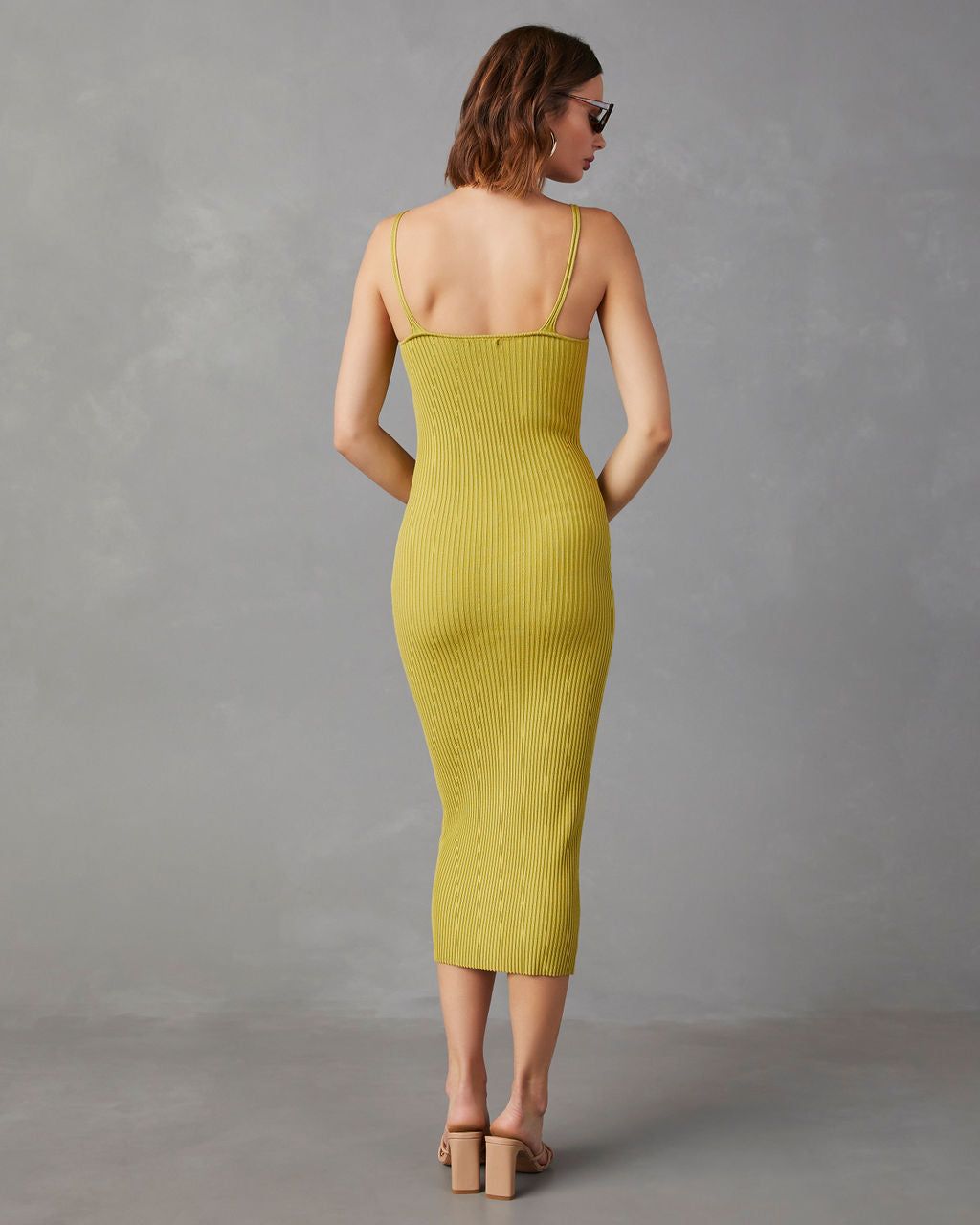 Marleigh Ribbed Knit Bodycon Midi Dress - Green - FINAL SALE sold by Vici product image thumbnail 2