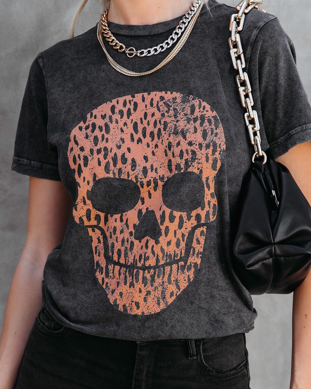 Skull On The Prowl Cotton Tee - FINAL SALE sold by Vici product image thumbnail 2