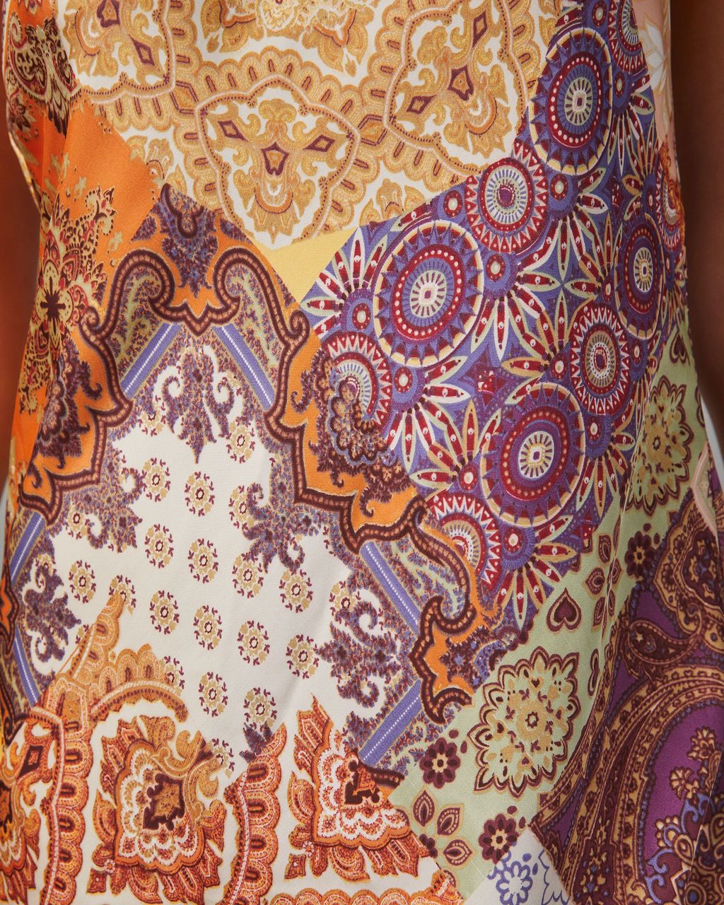 Golden Summer Dream Satin Midi Dress - Orange sold by Vici product image thumbnail 5