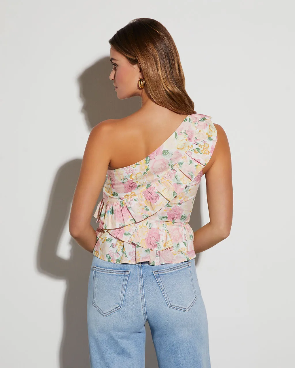 Tiana Floral One Shoulder Top sold by Vici product image thumbnail 4