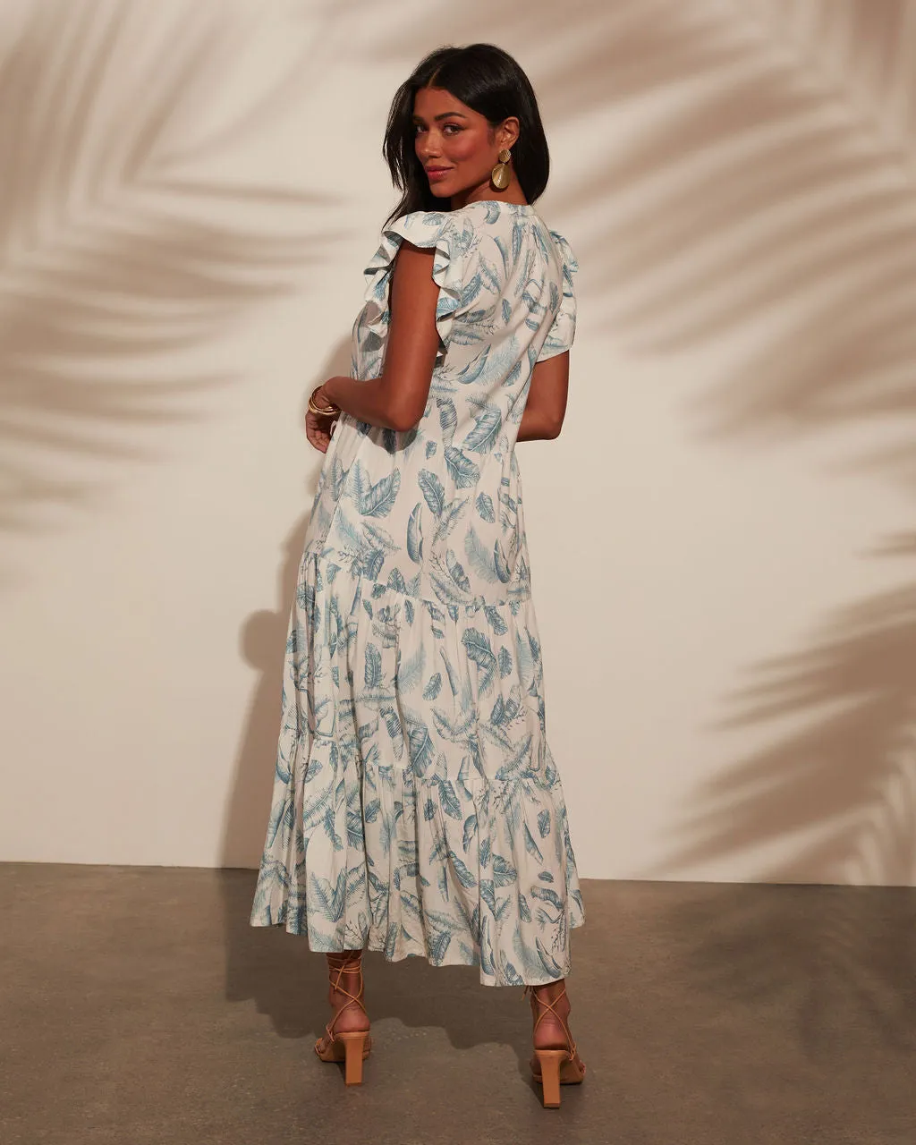 Coastal Blue A-Line Midi Dress sold by Vici product image thumbnail 4