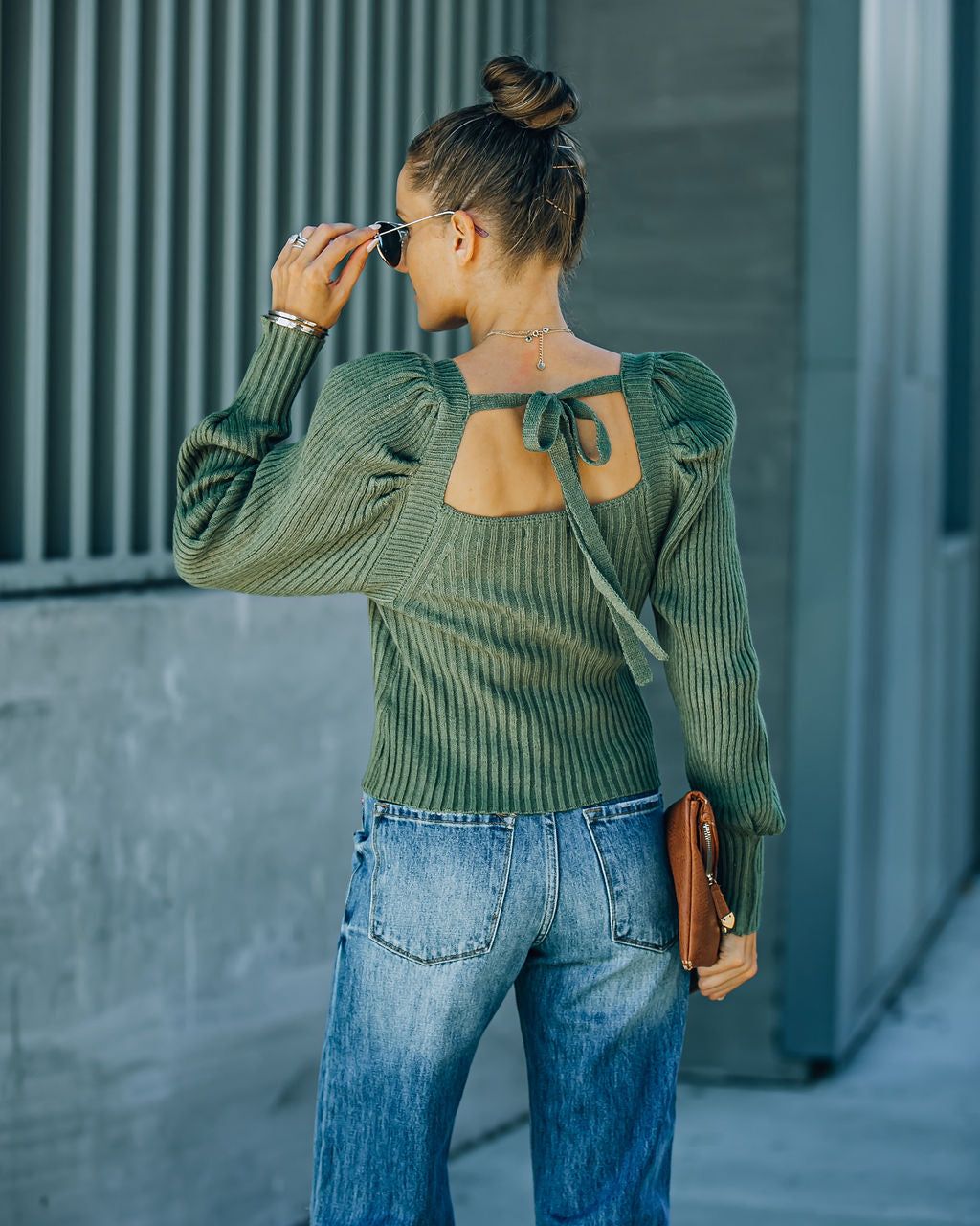 Ford Square Neck Knit Sweater - Fern Green - FINAL SALE sold by Vici product image thumbnail 12