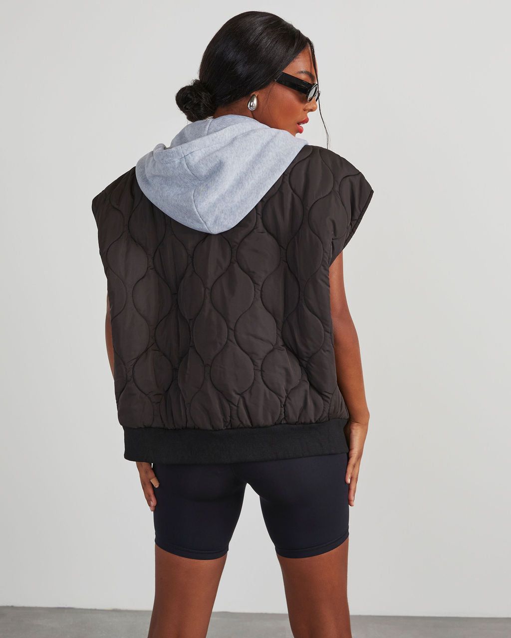 Fall And Forever Hooded Puffer Vest - Black sold by Vici product image thumbnail 4