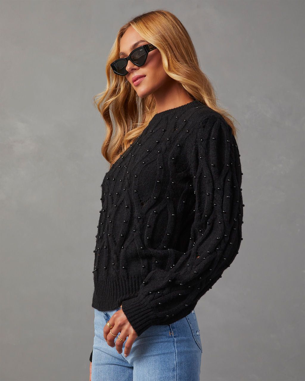 Lyndale Embellished Sweater - Black sold by Vici product image thumbnail 3