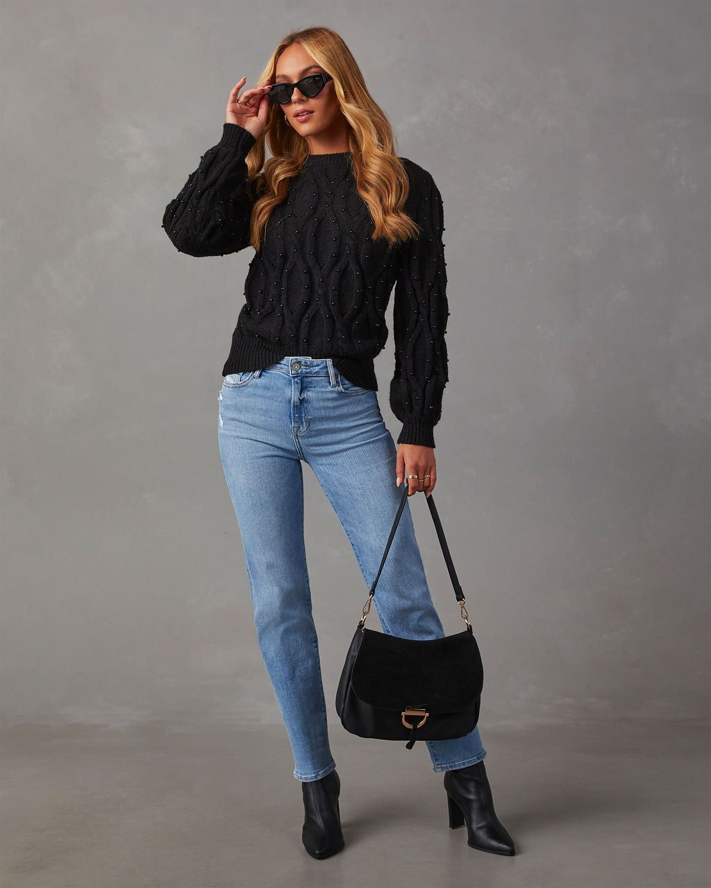 Lyndale Embellished Sweater - Black sold by Vici product image thumbnail 2