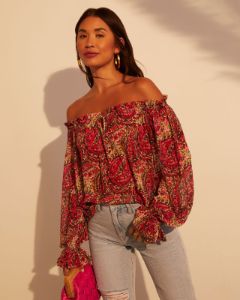 Brinley Off the Shoulder Blouse sold by Vici