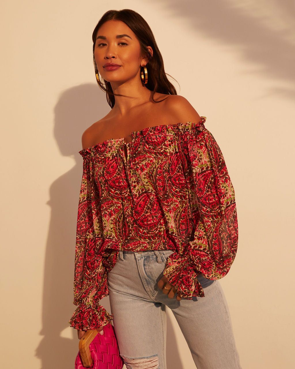 Brinley Off the Shoulder Blouse sold by Vici product image thumbnail 5