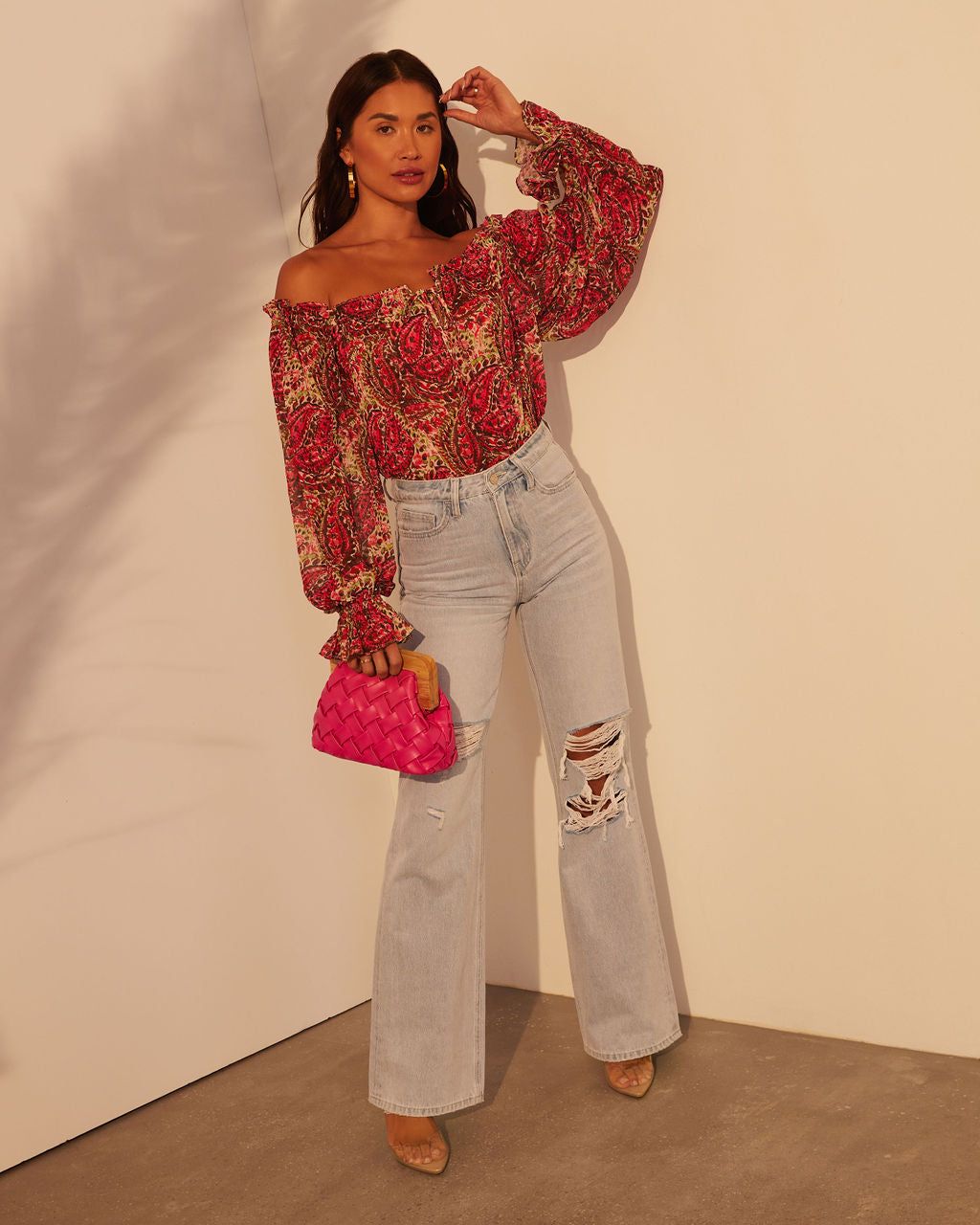 Brinley Off the Shoulder Blouse sold by Vici product image thumbnail 3