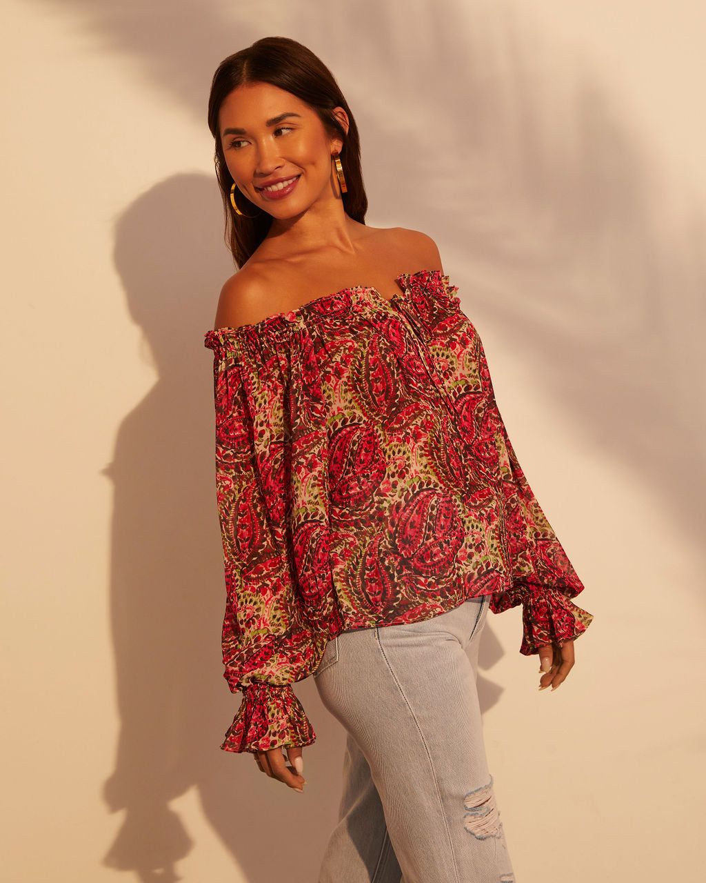 Brinley Off the Shoulder Blouse sold by Vici product image thumbnail 4
