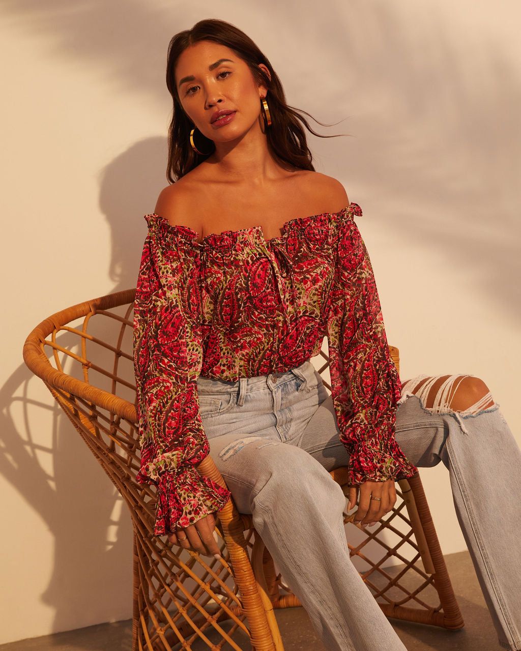 Brinley Off the Shoulder Blouse sold by Vici product image thumbnail 2