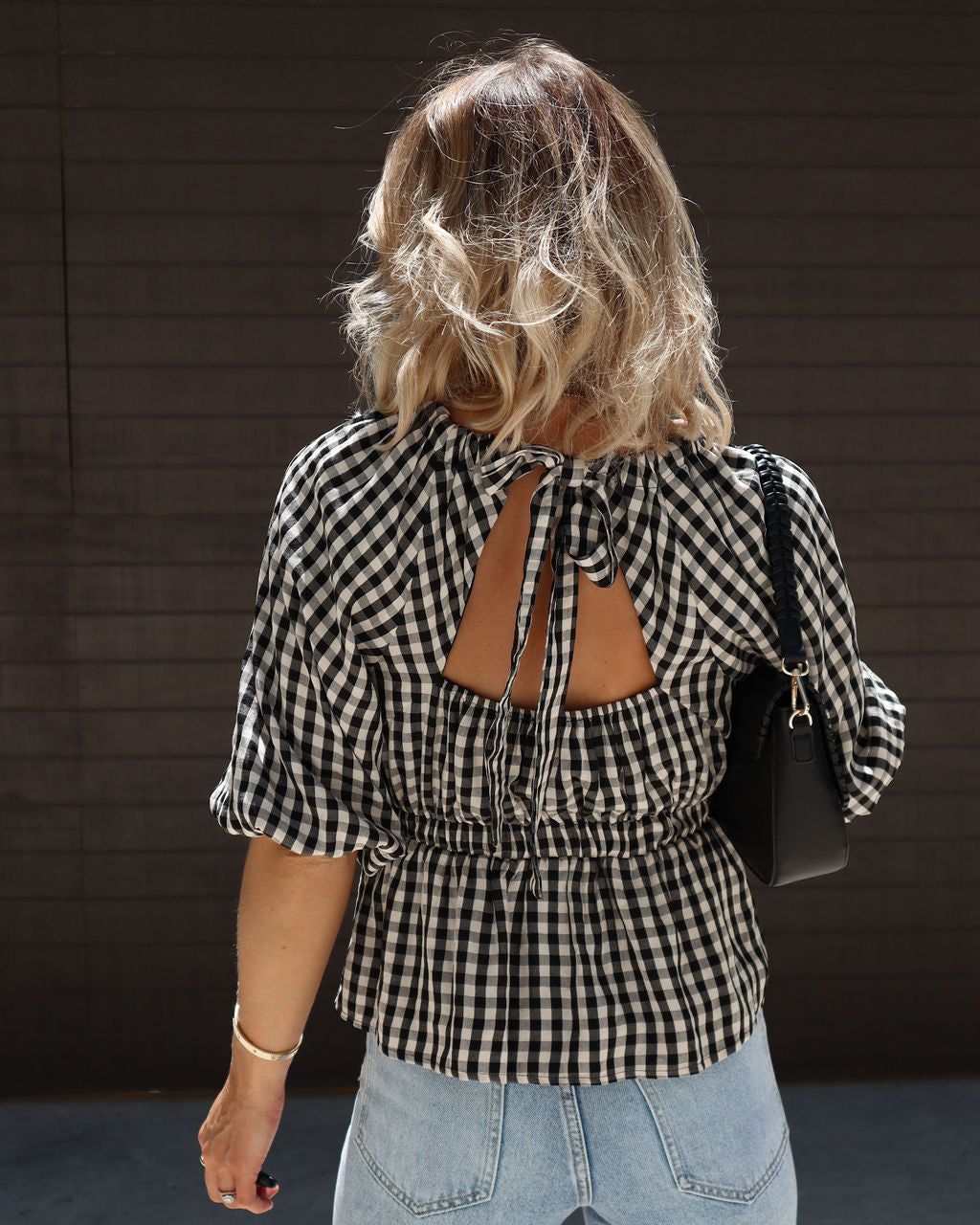 Sylvie Gingham Puff Sleeve Top sold by Vici product image thumbnail 2