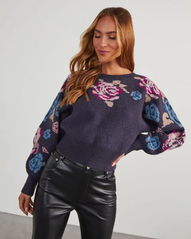 Zandra Floral Sweater sold by Vici