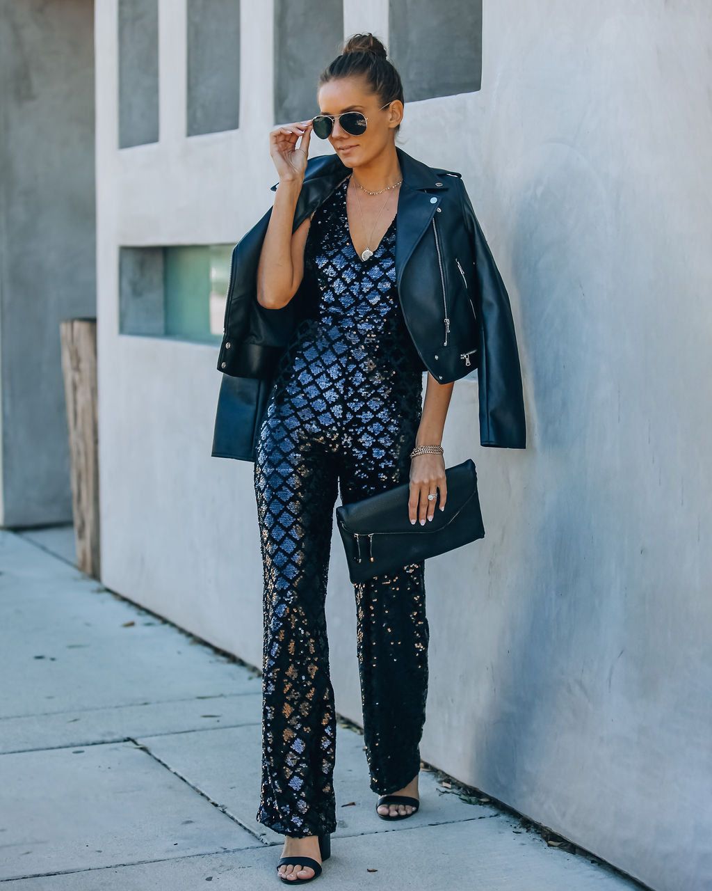 Event Ready Sequin Halter Jumpsuit - FINAL SALE sold by Vici product image thumbnail 2