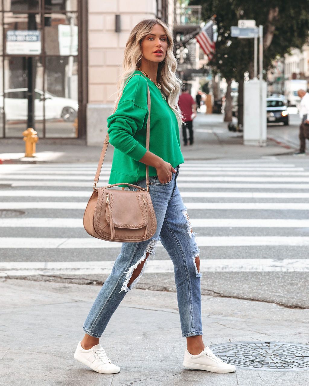 On The Daily Cotton Pullover - Green - FINAL SALE sold by Vici product image thumbnail 6