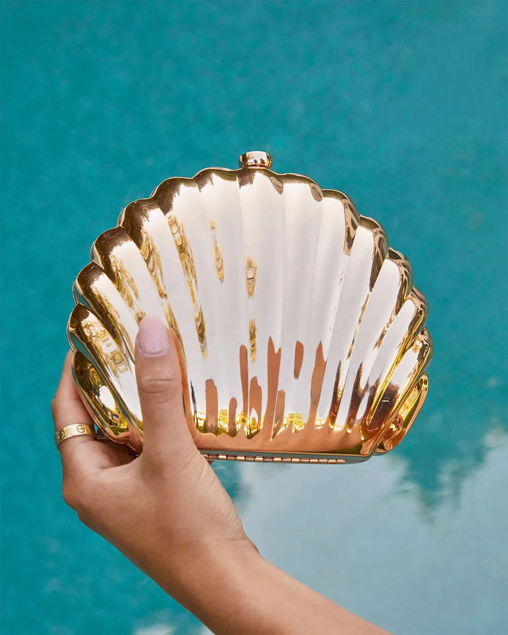 Gold Coast Shell Clutch sold by Vici product image thumbnail 4