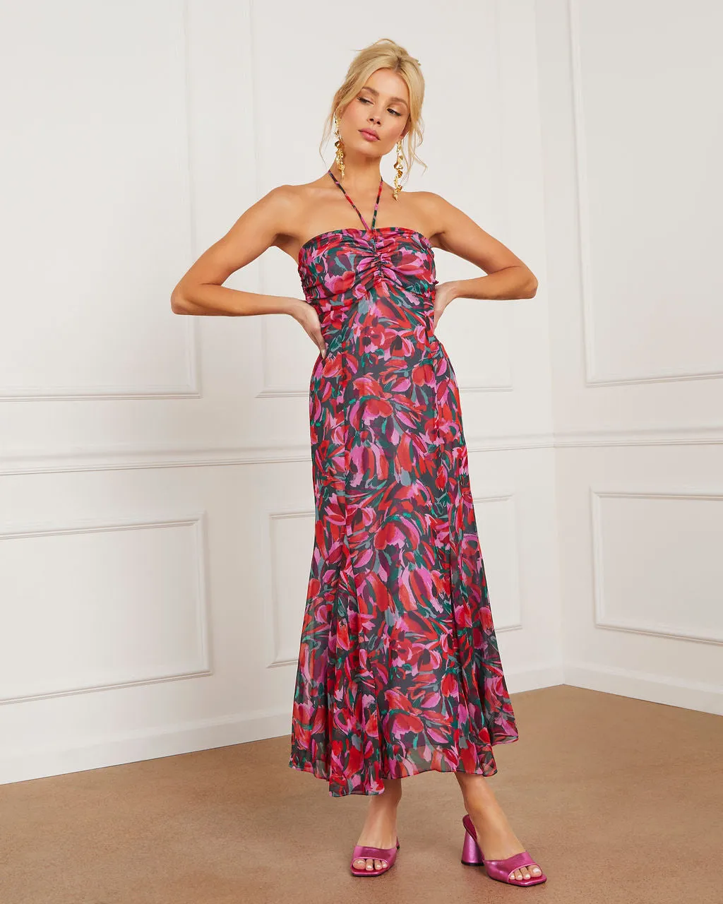 Lorainne Floral Maxi Dress sold by Vici product image thumbnail 2