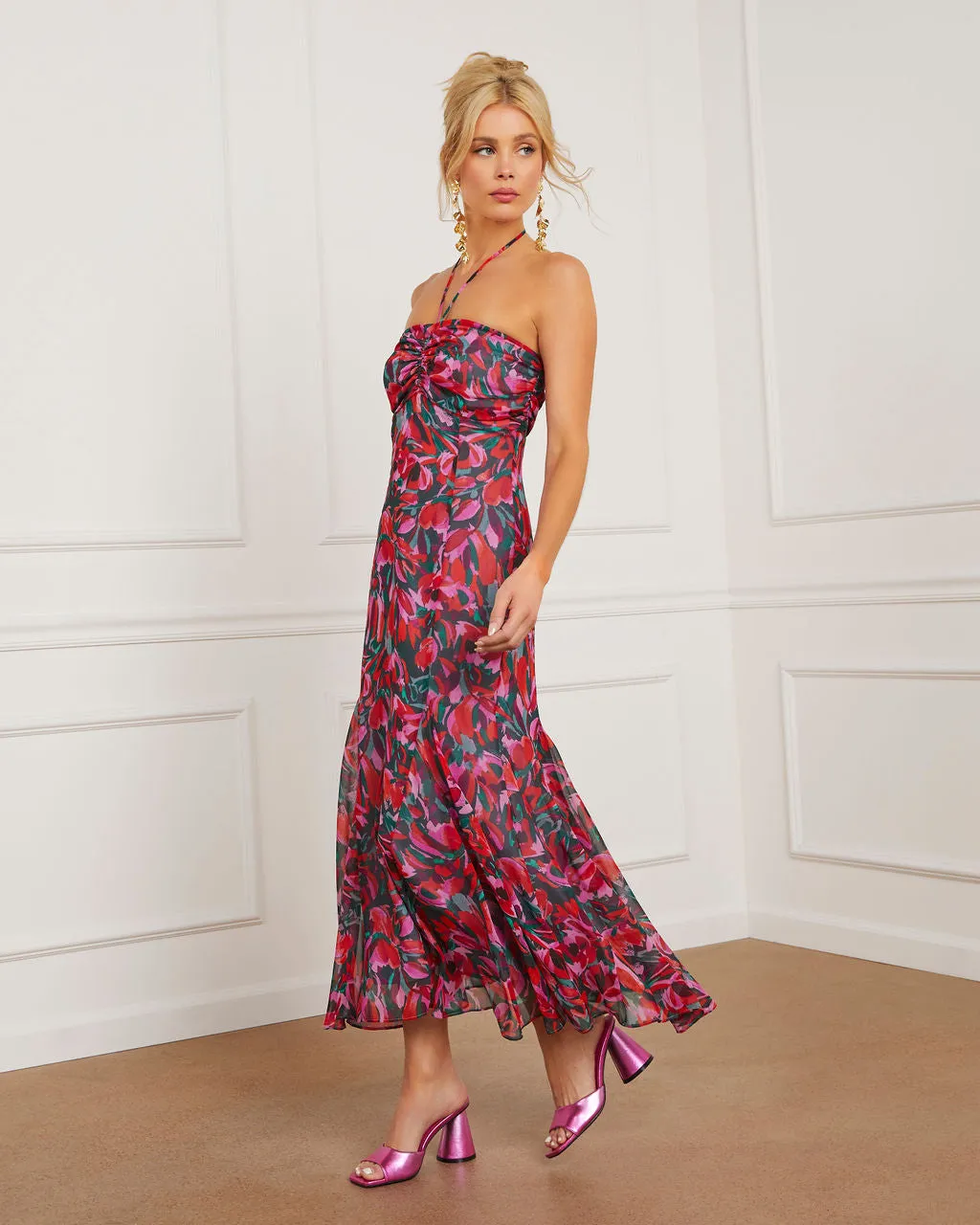 Lorainne Floral Maxi Dress sold by Vici product image thumbnail 4