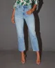 Lynda Super Stretch Mid Rise Straight Leg Jeans sold by Vici